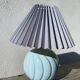 Ceramic pleated ball lamp in sky blue