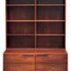 Scandinavian library in rosewood designed by Ib Kofod Larsen.