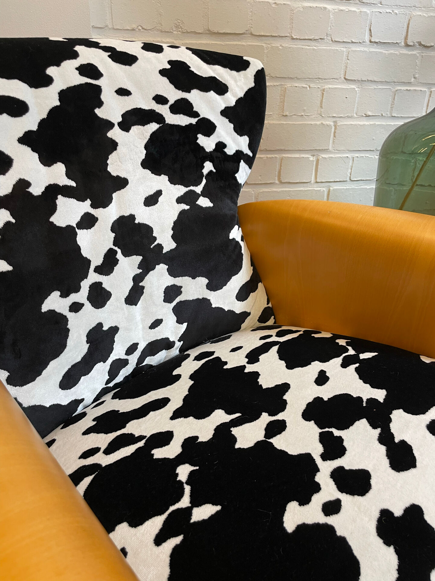 Designer armchair Federico Giner cowhide pattern