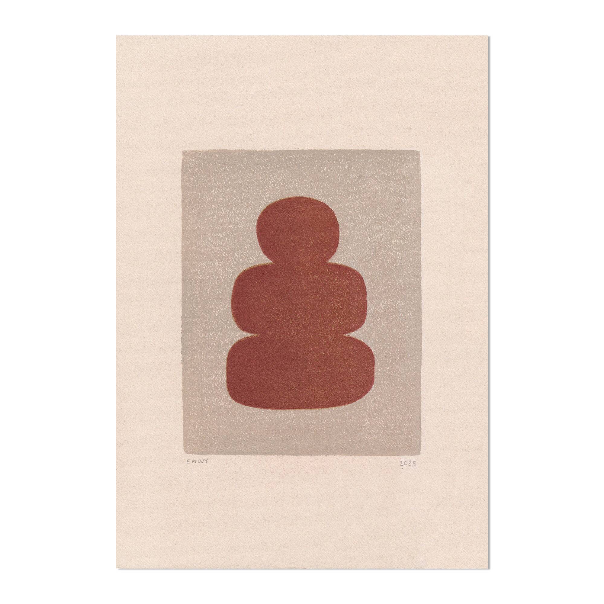 A pair of abstract paintings on paper, signed eawy