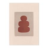 A pair of abstract paintings on paper, signed eawy