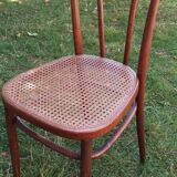 Chaise bistrot japy bois courbé & cannage ancienne