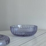 saladier en verre cristal violet