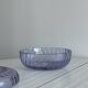 purple crystal glass salad bowl