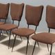 Vintage metal chairs with brass tips, Italy, 1950s-1960s.