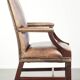 Chaise de bureau/chaise d'appoint Gainsborough en cuir de vache de style anglais du 20e siècle