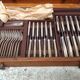 Ménagère Apollonox 186 pieces en métal argenté dans coffret bois