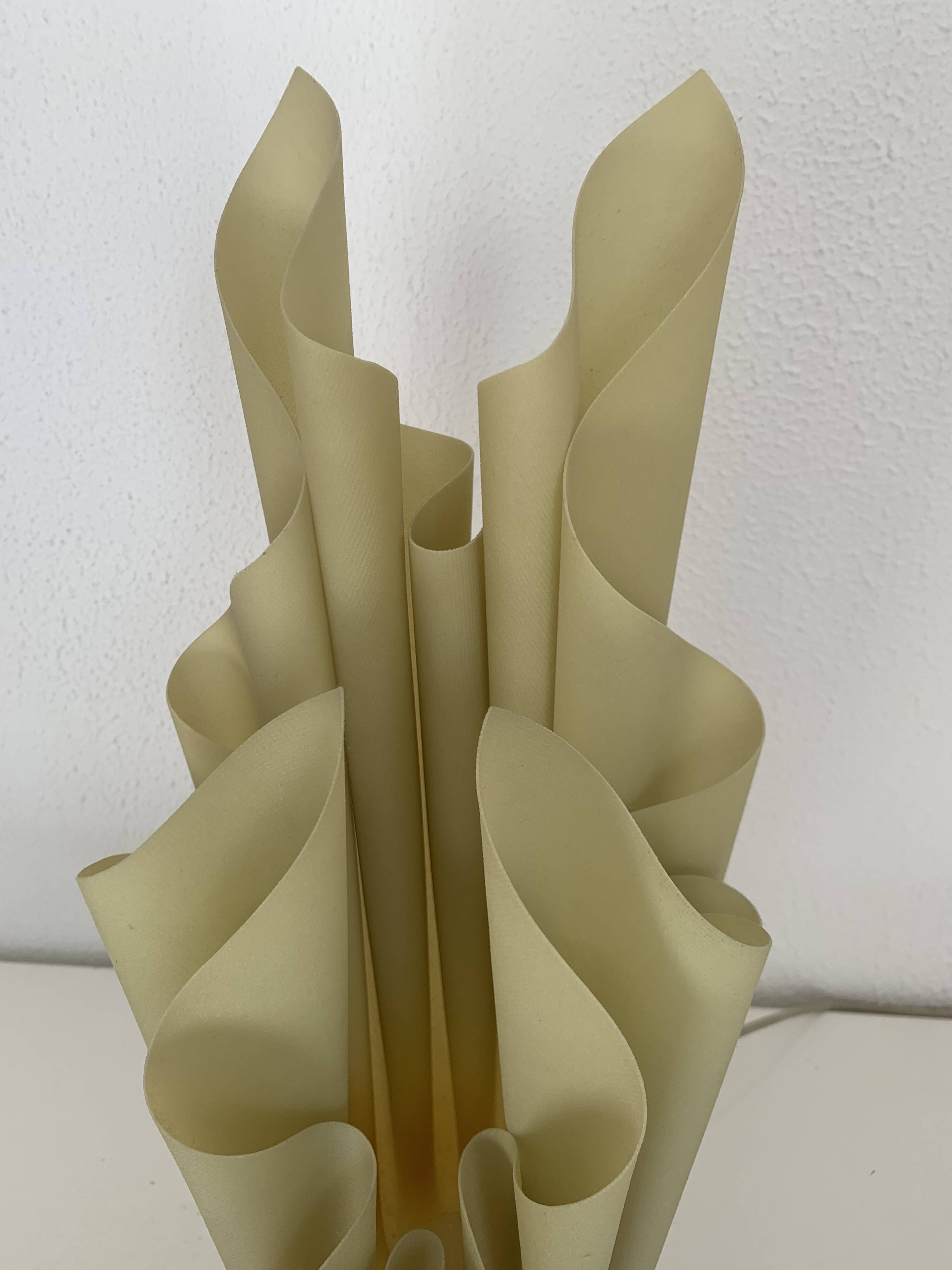 Vintage 1970s table lamp Athéna Georgia Jacob almond green - 56 cm