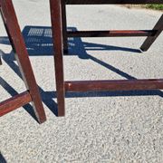 Lot de 2 chaises pliantes en bois et cannage