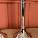 Silver metal candle holders