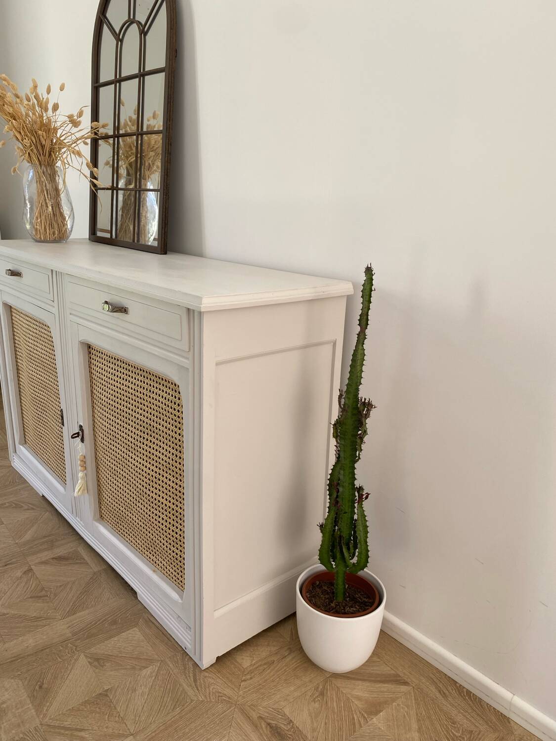 Buffet en bois 2 portes cannage