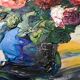 Oil painting of the still life flower bouquet Louis Ducatel