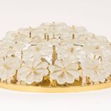 plafonnier fleur en verre Murano par Ernst Palme, Allemagne, années 1970