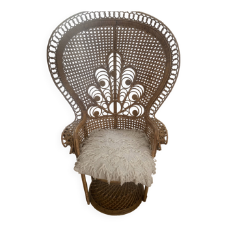 Fauteuil Emmanuelle authentique vintage années 70