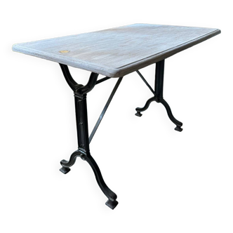 Numbered patinated bistro table