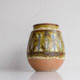 Mid-century modern art Danish pottery vase by Michael Andersen, 1960s
