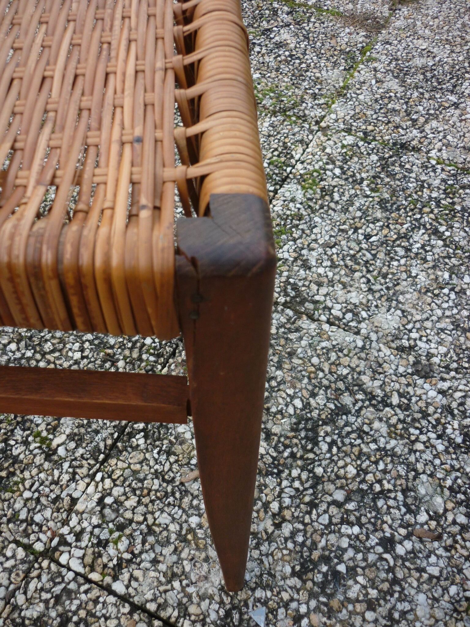 Renovated wicker-seated bistro chair