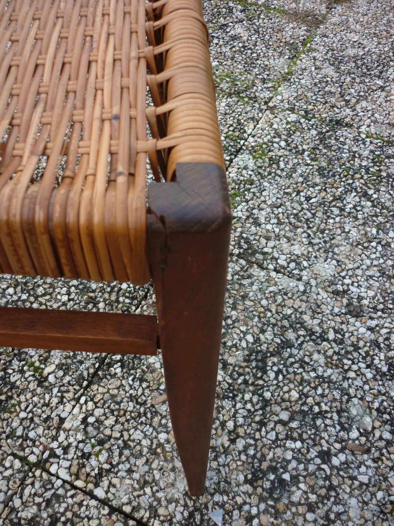 Renovated wicker-seated bistro chair