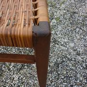Renovated wicker-seated bistro chair