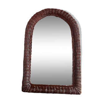 Old wicker mirror