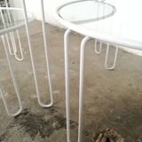 Set of 3 vintage round coffee table
