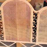 Rattan cane headboard