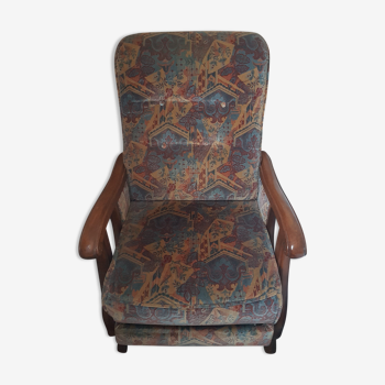 Fauteuil de relaxation en tissu velours