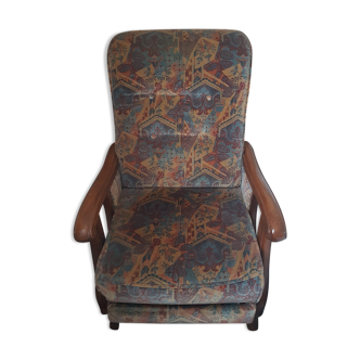 Fauteuil de relaxation en tissu velours