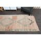 1970s Turkish Oushak Handmade Wool Cotton Orange Runner Rug 116x322