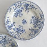 8 flat ironstone plates “Fleurette” Gien