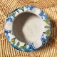 Blue flowers ceramic ashtray