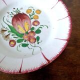 Pair of earthenware plates Les Islettes XIXth century