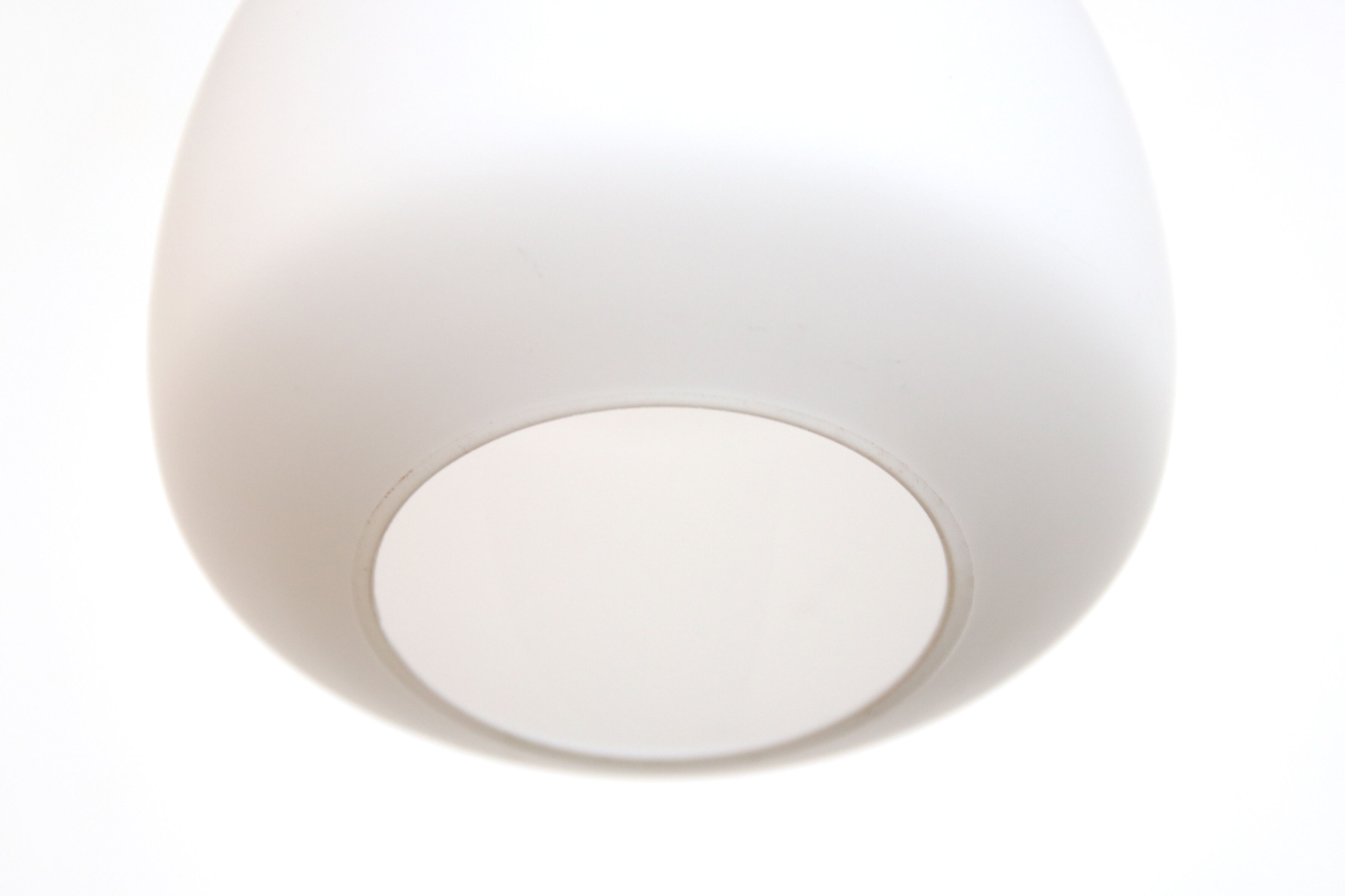 Set of two Holmegaard opaline glass pendant lamps
