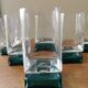 Suite of 6 square glasses blown feet