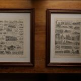 Original lithograph on dogs