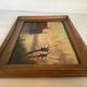 Small autumn landscape painting signed