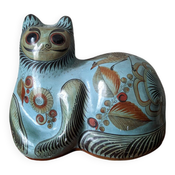 Chat en céramique artisanale Mexique