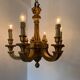 Lustre chandelle bois sculpté années 60
