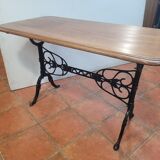 Bistro table cast iron base 112cms long
