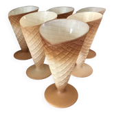 Lot de 6 coupes à glaces vintage