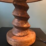 Table lamp in turned solid wood