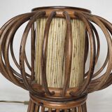 Lampe en rotin Années 70