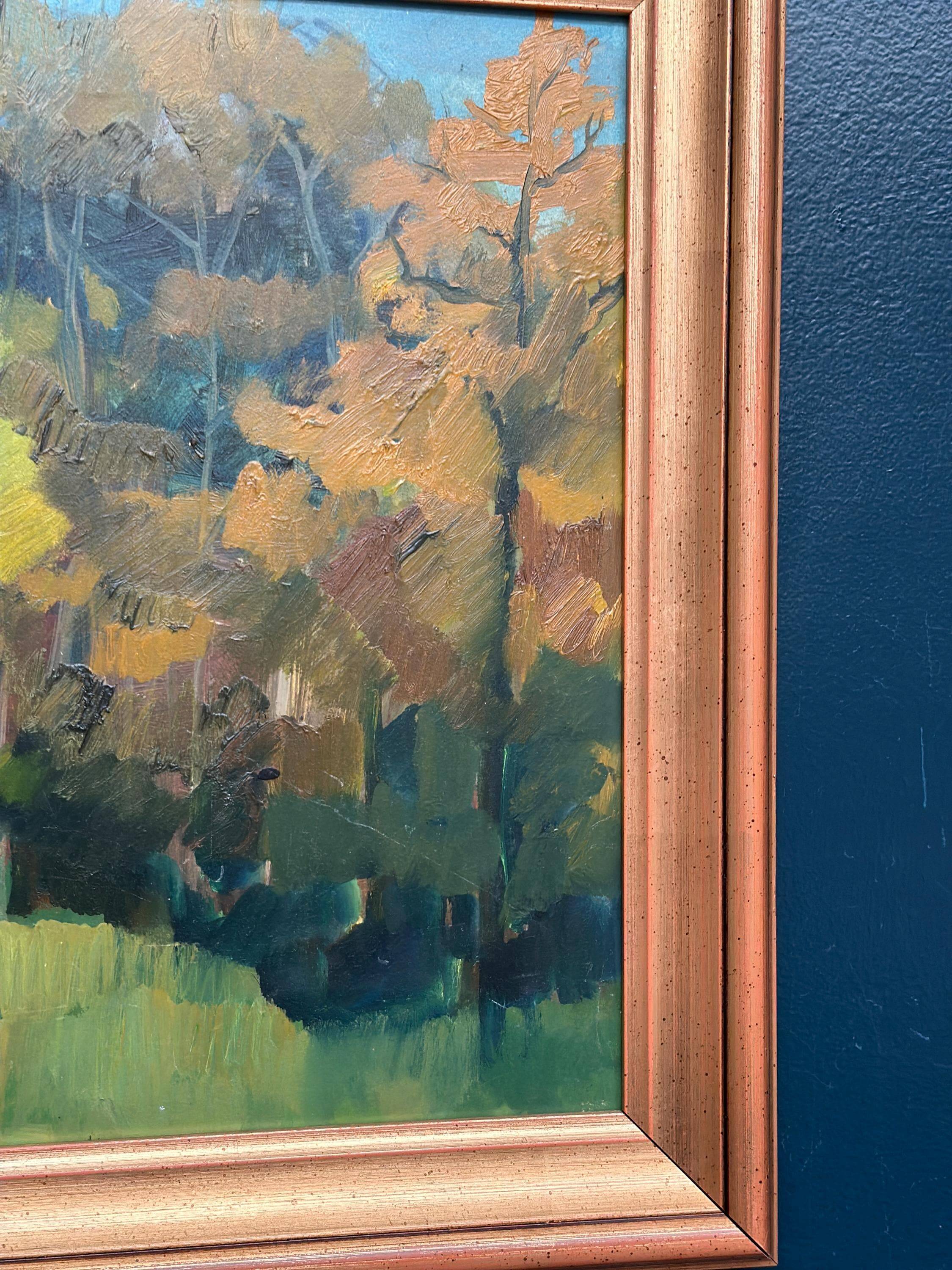 Swedish Oil on Panel – “Höst” by Ann‑Marie Ekbom Wikström