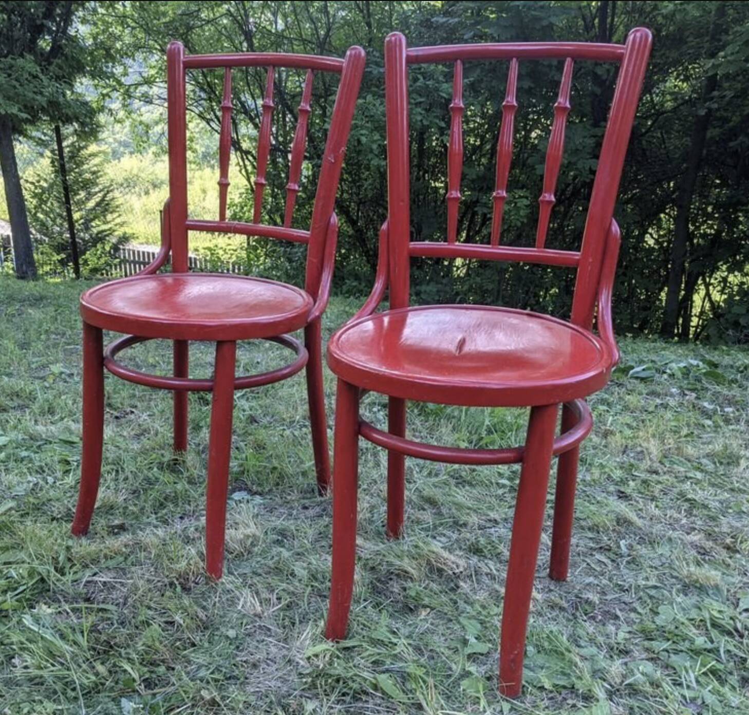 Chaises Bistro Grey de Lichtig années 1900