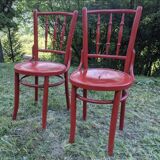 Grey Bistro Chairs from Lichtig, 1900s, Set of 2