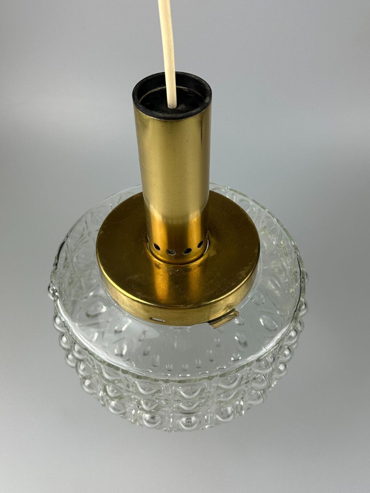 60s 70s VEB hanging lamp ceiling lamp bubble brass glass space age design
