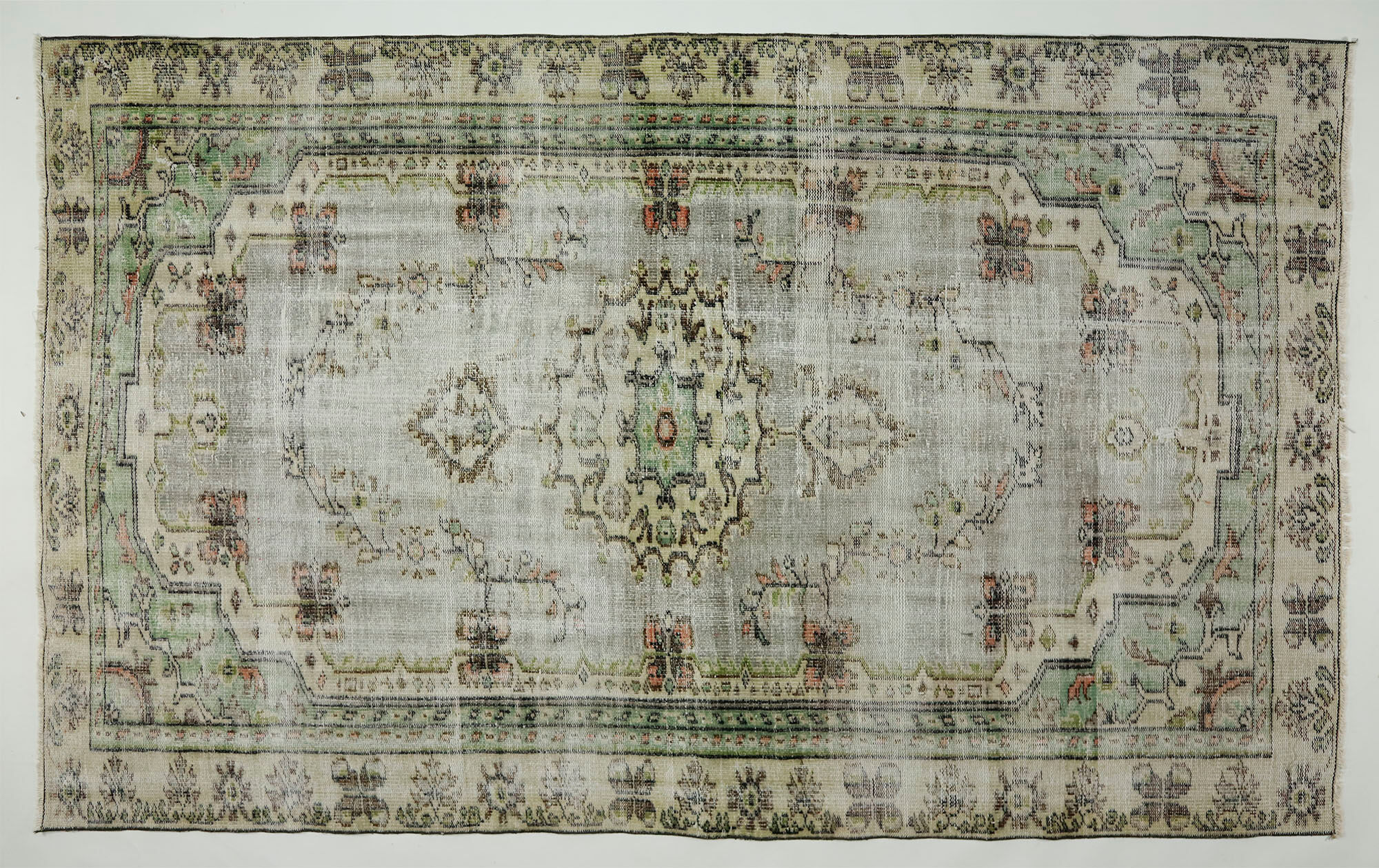 Anatolian handmade vintage rug 280 cm x 170 cm