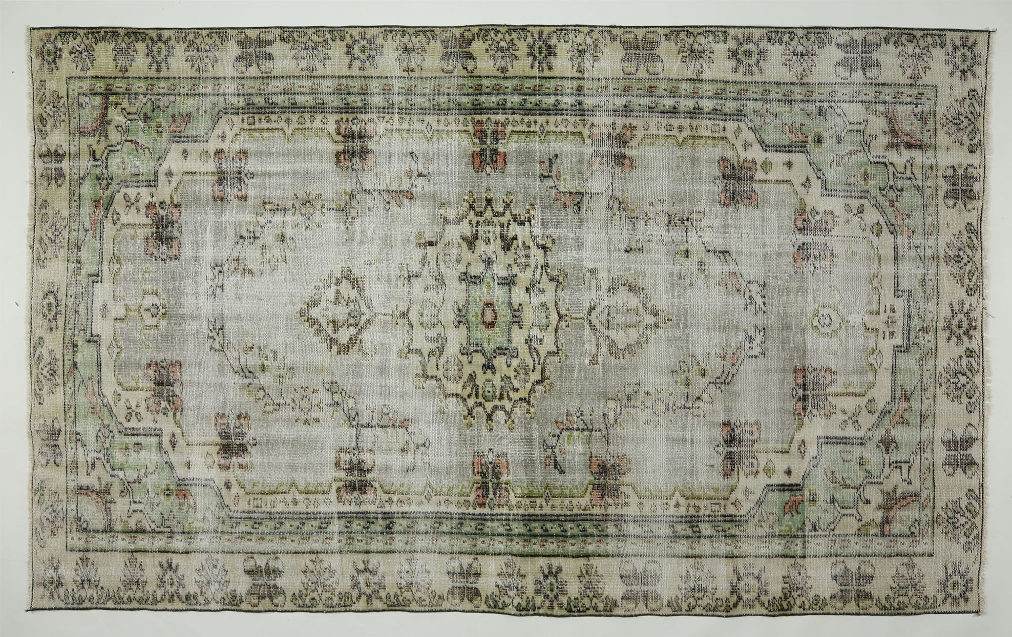 Anatolian handmade vintage rug 280 cm x 170 cm