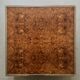 Square coffee table in metal and elm burl in the style of Willy Rizzo, 1970