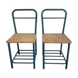 Pair of vintage boarding chairs/bedside tables